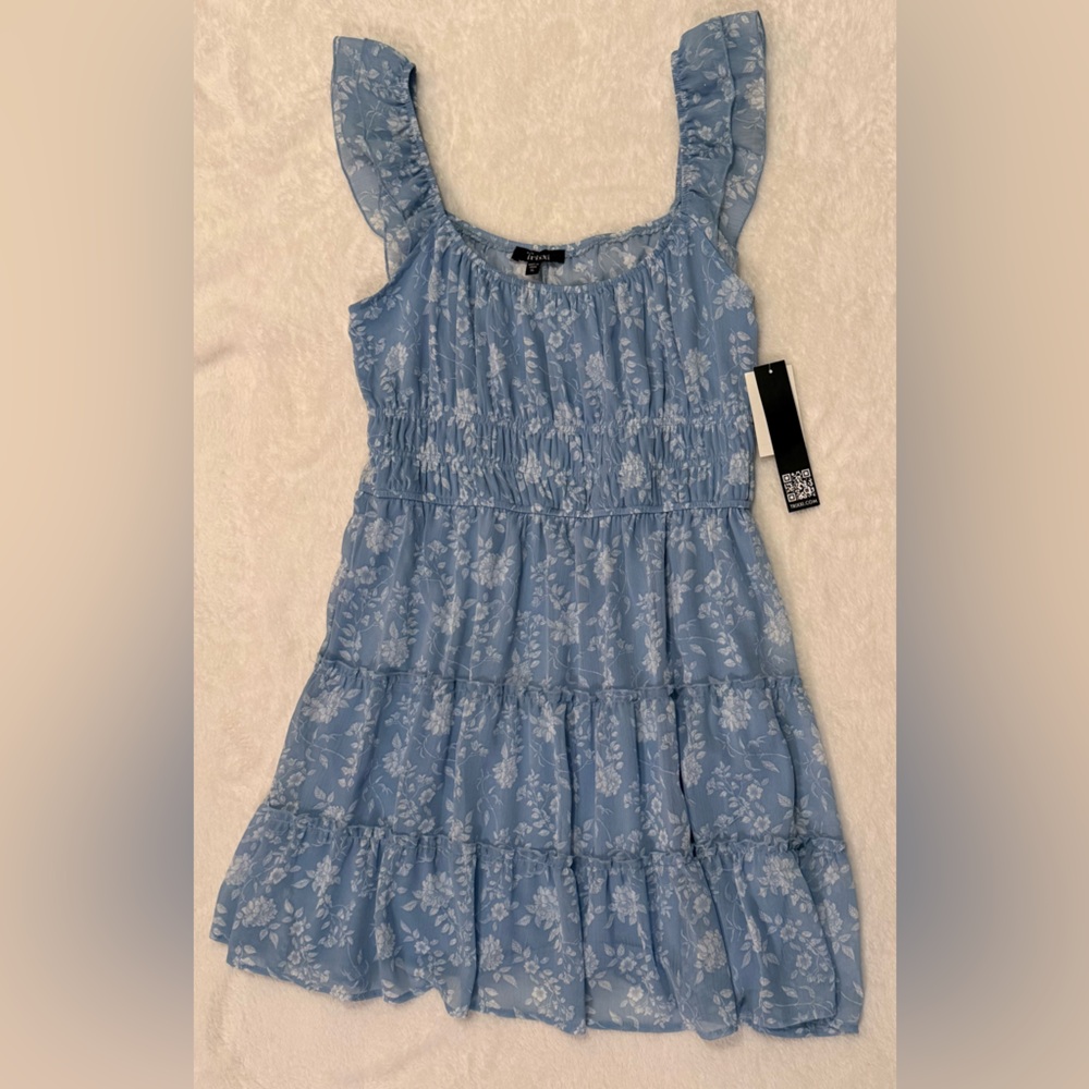Trixxi Juniors XL Light Blue Floral Dress - NWT
